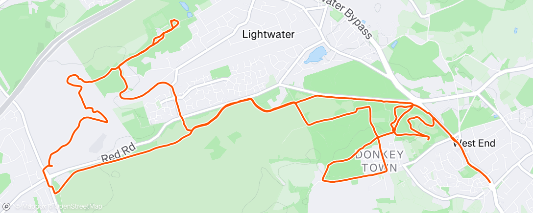 Map of the activity, Morning Run