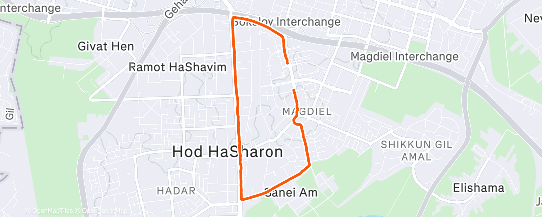 Map of the activity, Morning Walk