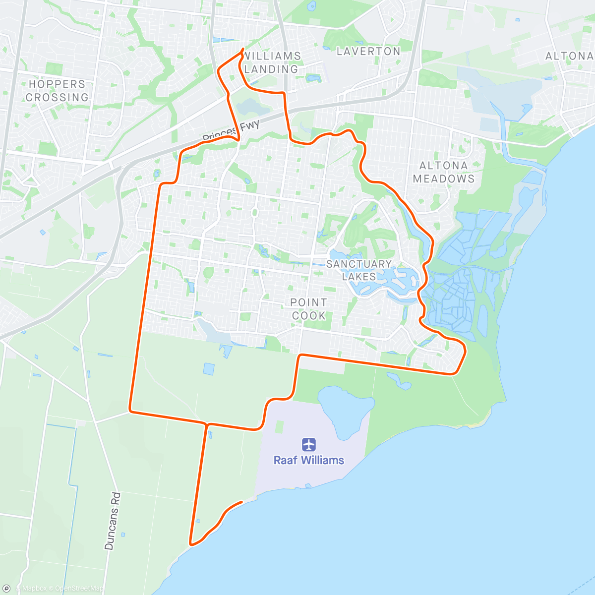 Карта физической активности (Campbells Cove Ride)