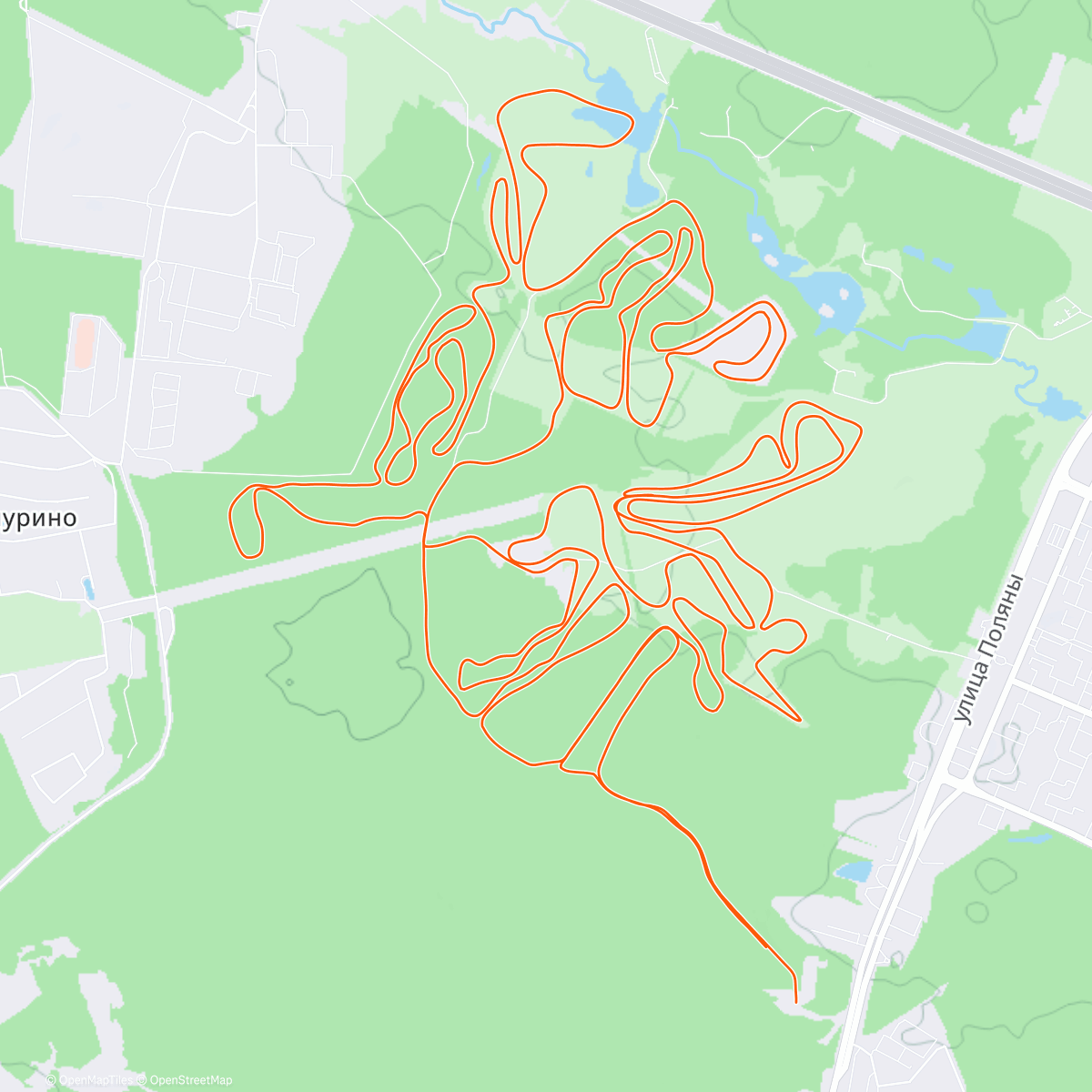 Map of the activity, Afternoon Nordic Ski