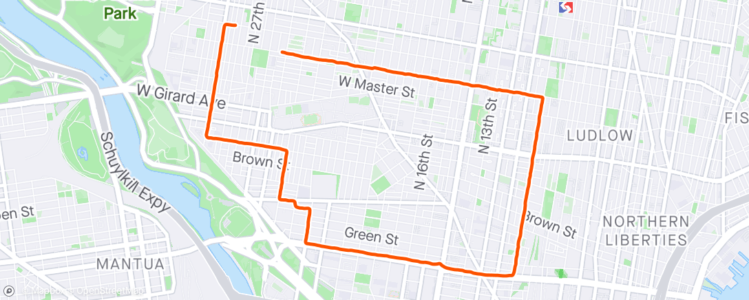 Map of the activity, Morning Run