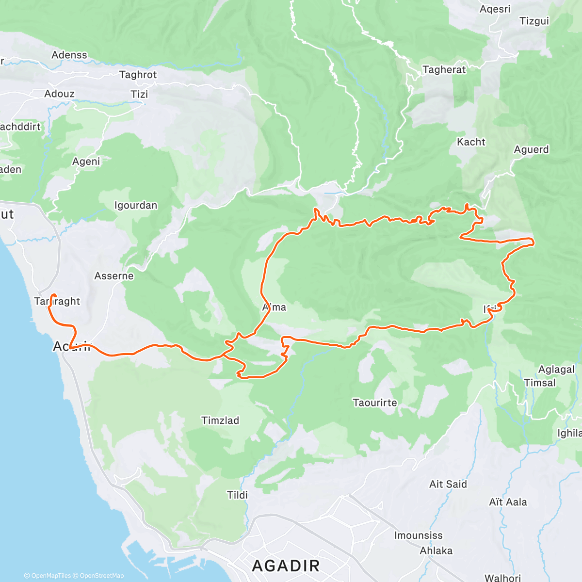 Map of the activity, Morning Ride