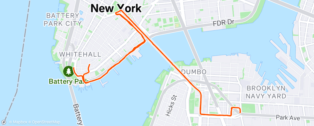 Map of the activity, Morning Run