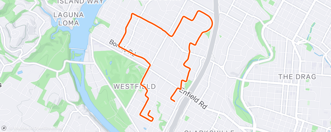 Map of the activity, Morning Run