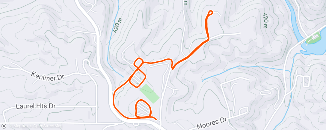 Map of the activity, Lunch Run