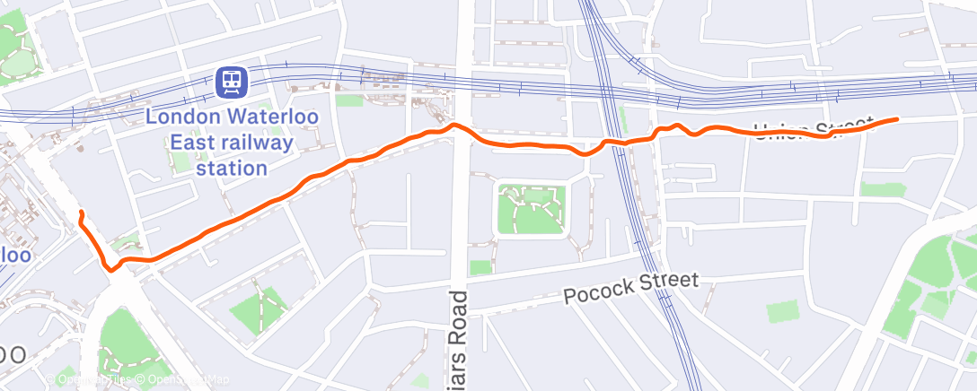 Map of the activity, Afternoon Walk