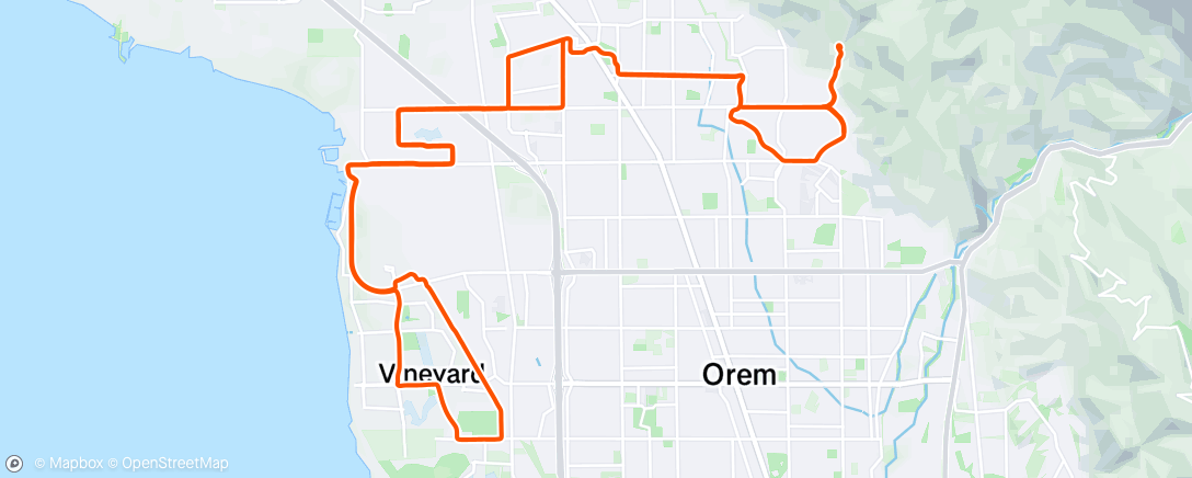 Map of the activity, Evening Ride