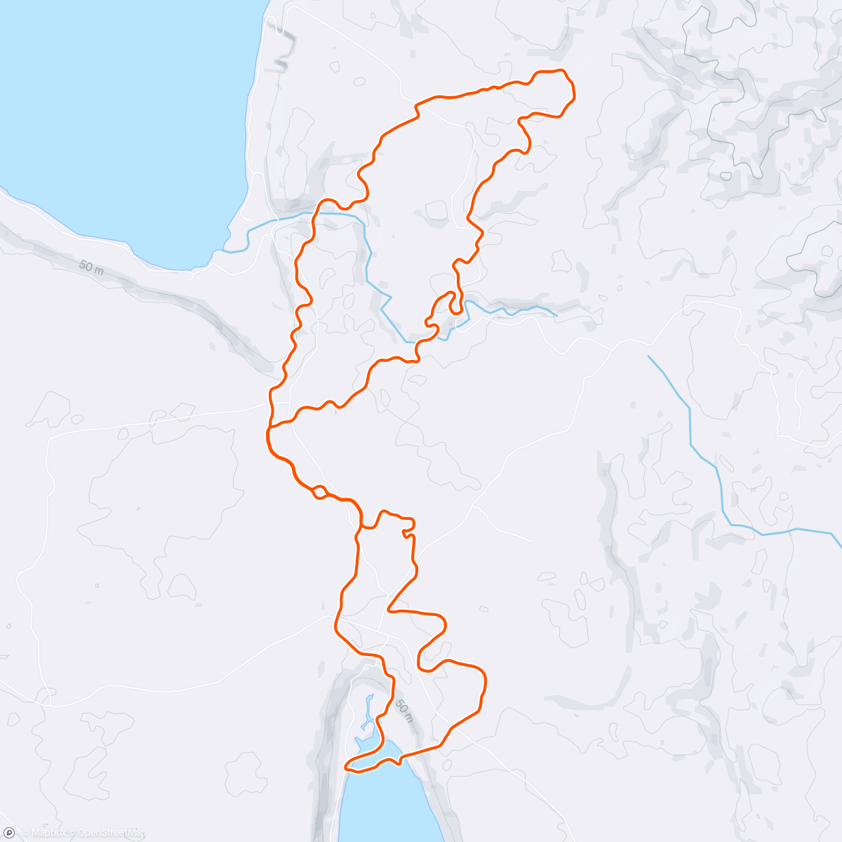 Mapa de la actividad (Zwift - Wandering Flats in Makuri Islands)