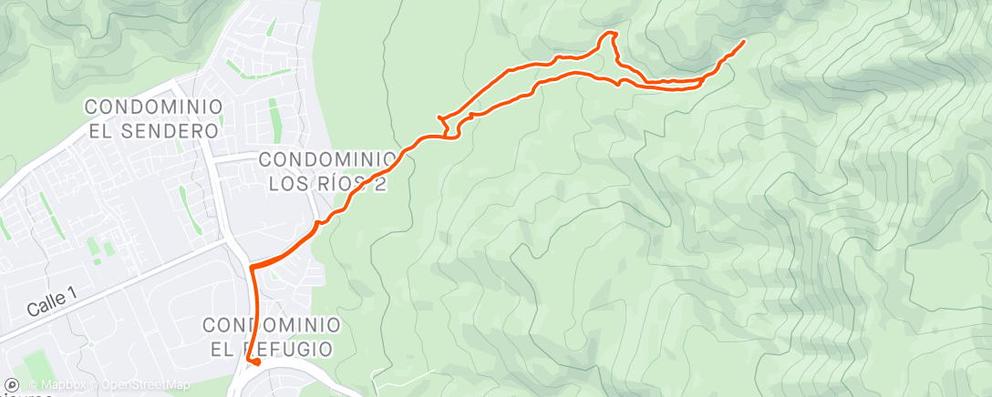 Map of the activity, Bosque bego