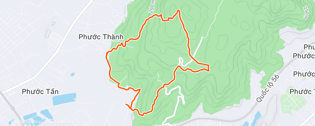 Map of the activity, Suunto wknd trail run