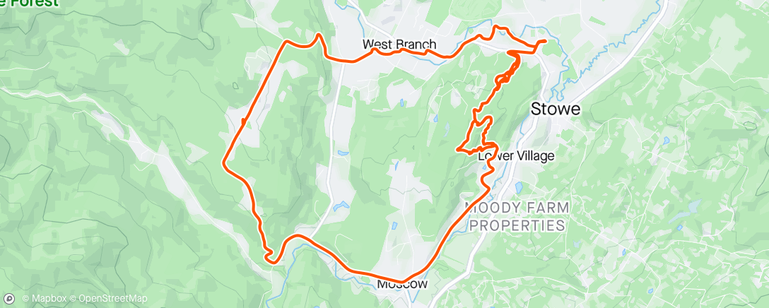 Map of the activity, Cady Hill MTB and some gravel and pavement