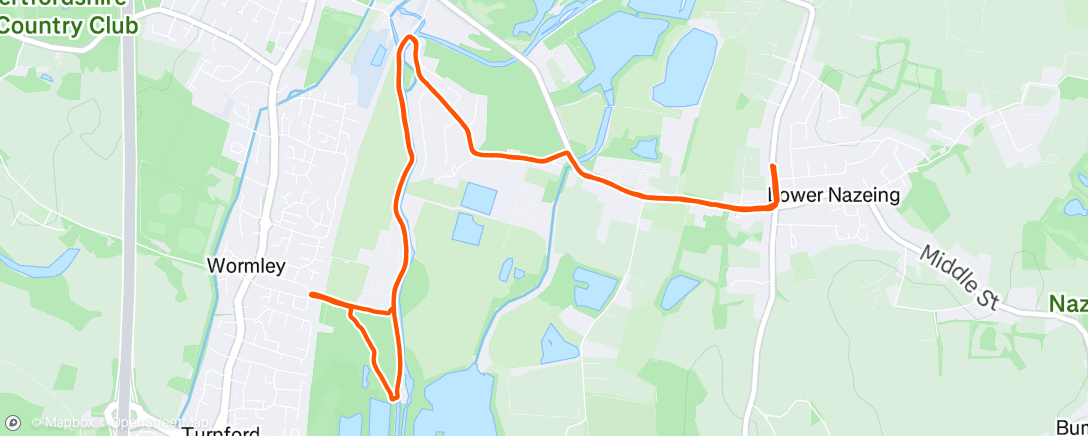 Map of the activity, Morning Run