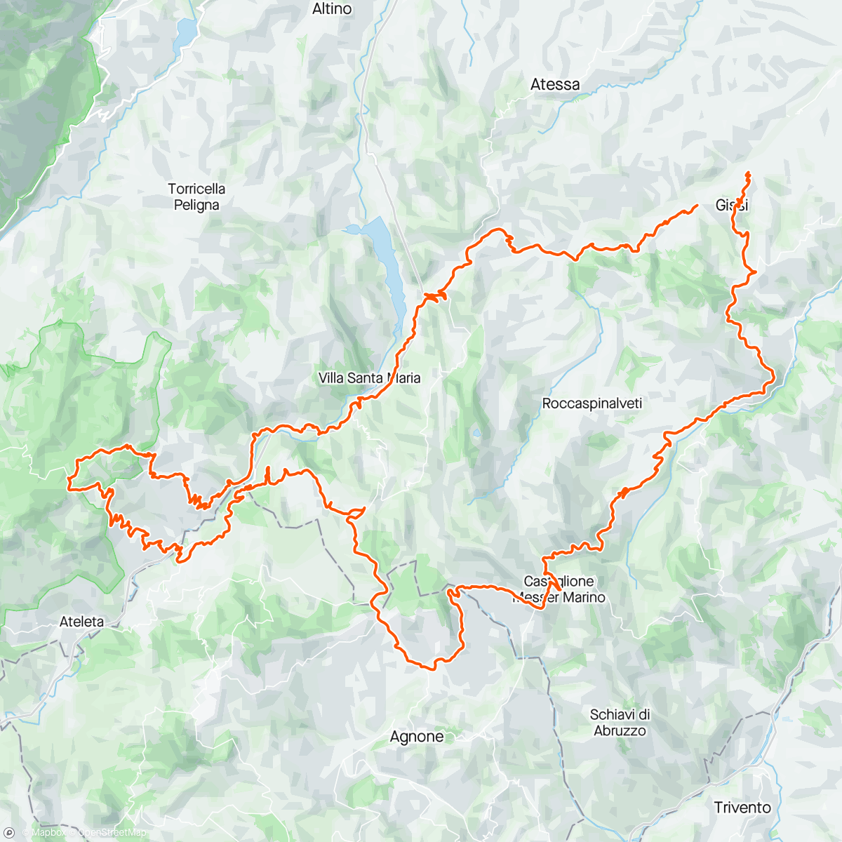 Map of the activity, Pizzoferrato valle del sole ...sulla linea Gustav