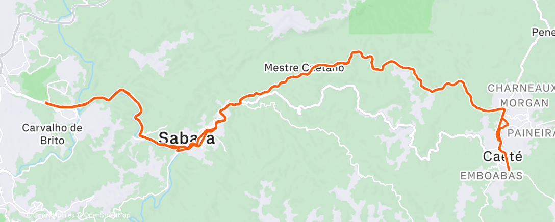 Map of the activity, Pedalada matinal