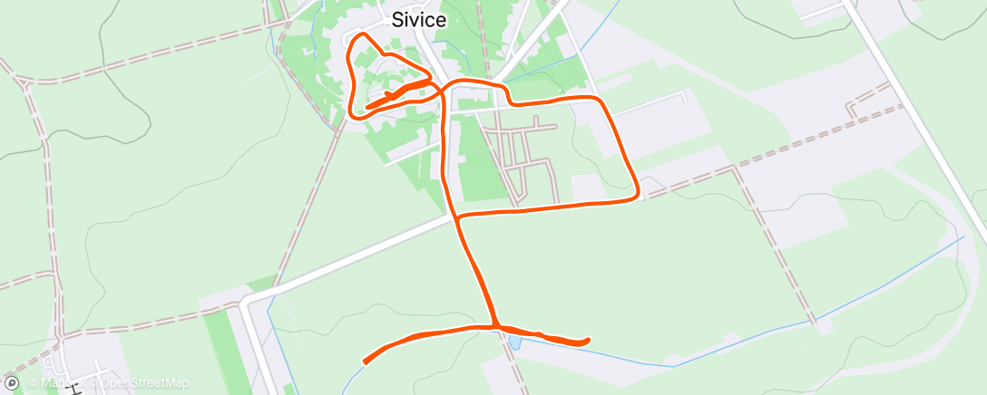 Map of the activity, Evening Walk