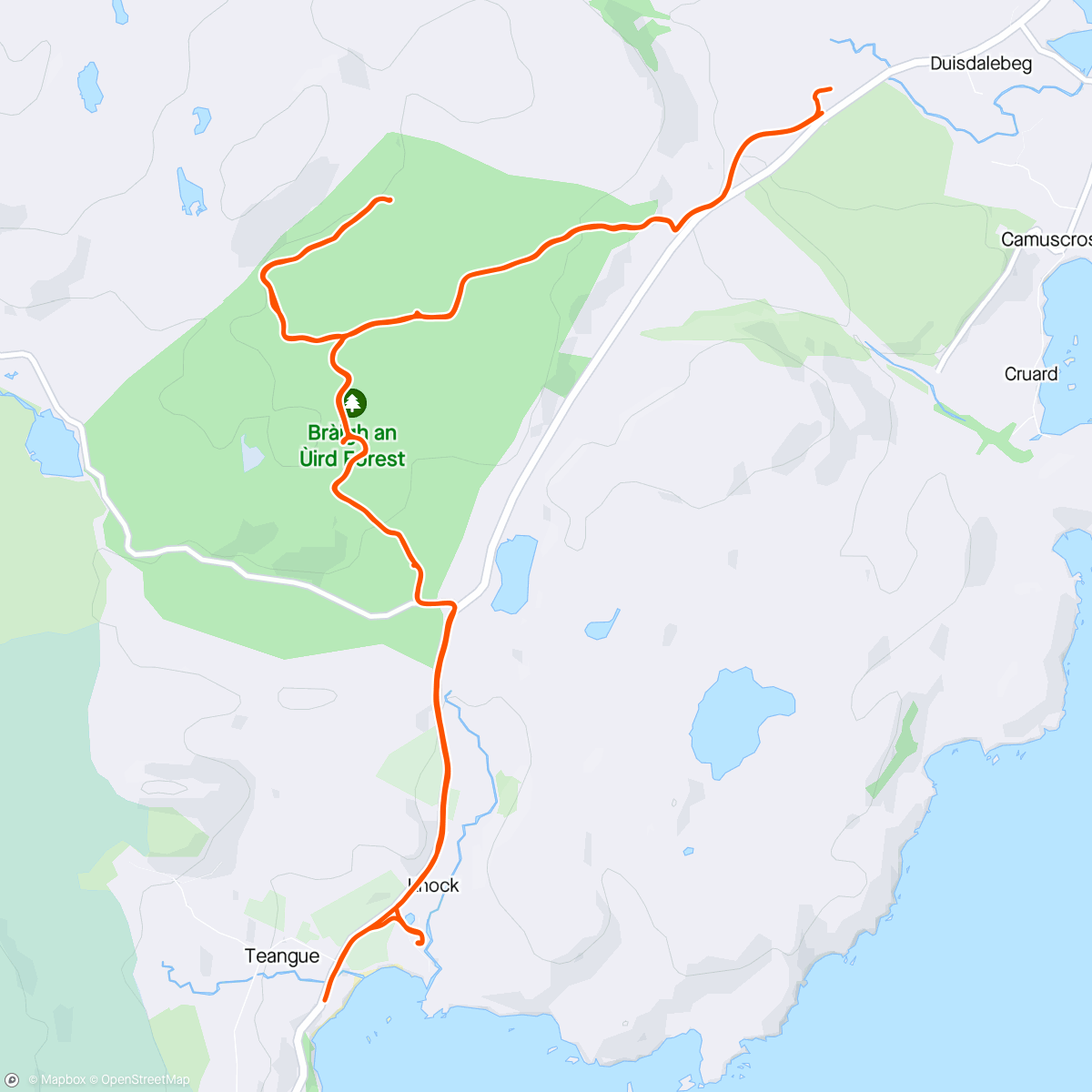 Map of the activity, Skye! Sunny Hike