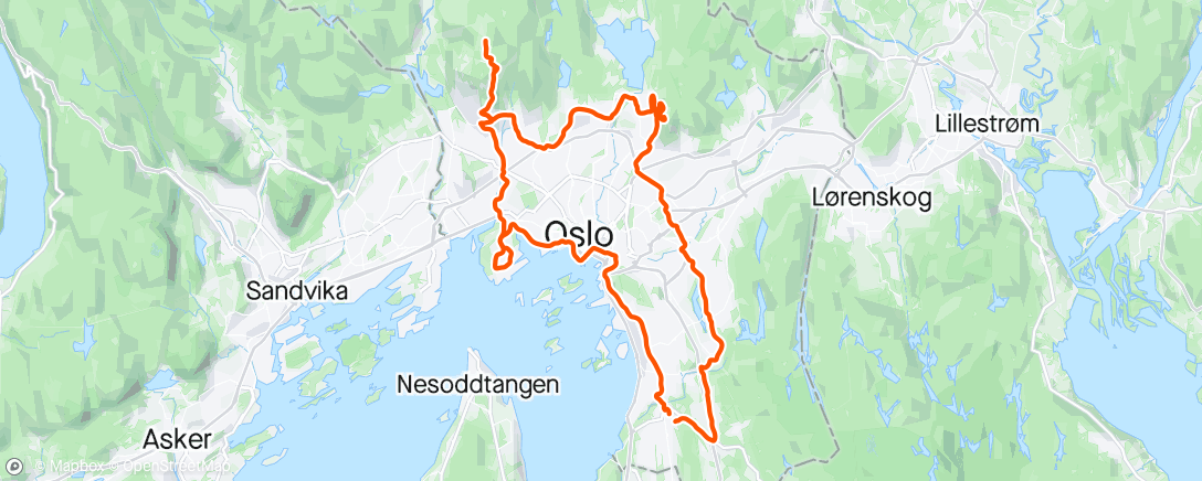 Map of the activity, Søndags trim med gruppe 3 i høyden:-)