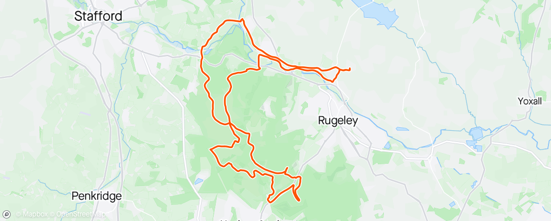 Map of the activity, 15 mile ride planned but ended up staying out 😀