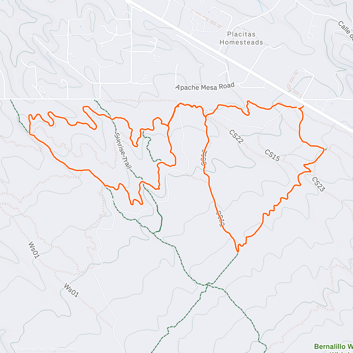 Map of the activity, Hike with Chris and Mallory.