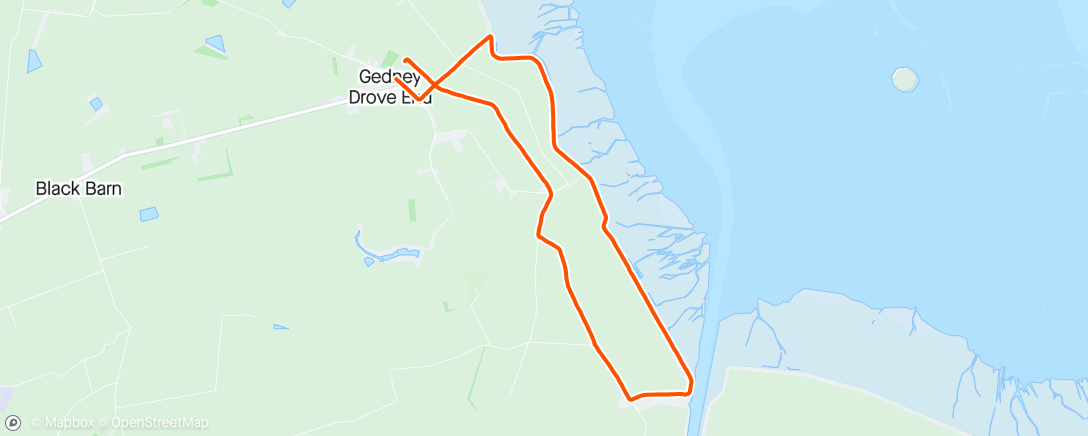 Map of the activity, Gedney Drove End Long Walk