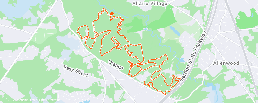 Map of the activity, Cycling