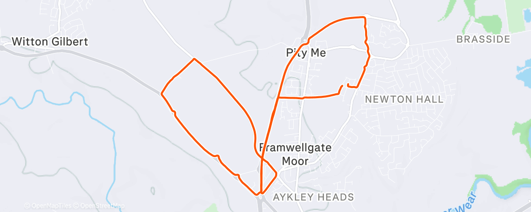 Map of the activity, Morning Run