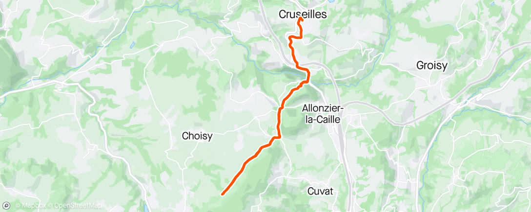 Map of the activity, Toujours mal au tendon. J-10 avant Utmb Alsace …