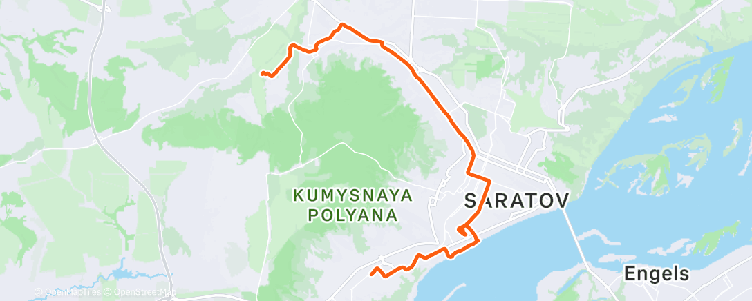 Map of the activity, Morning Run