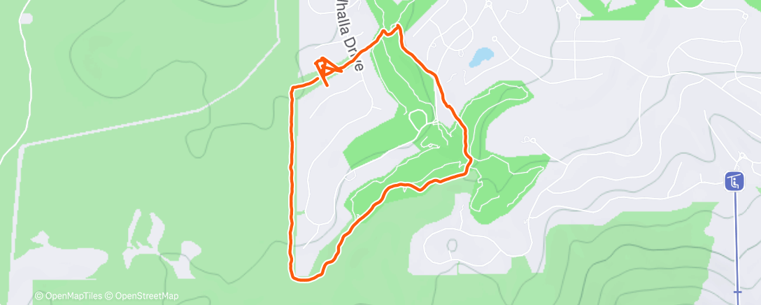 Map of the activity, Lunch Hike