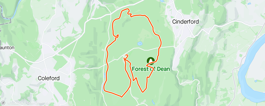 Map of the activity, Forest of Dean Spring Trails Half Marathon