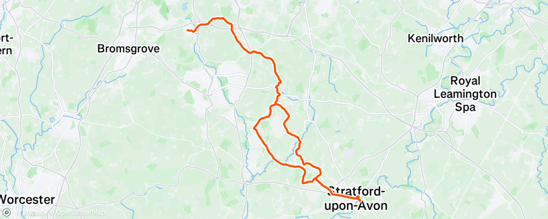 Map of the activity, Morning Ride