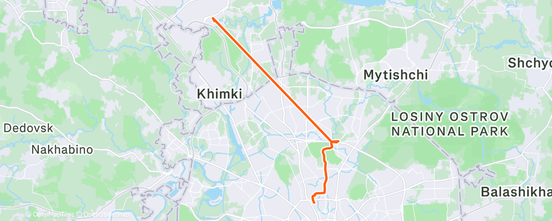 Map of the activity, Дневной велозаезд