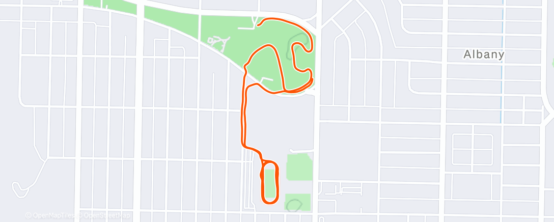 Map of the activity, Afternoon Run