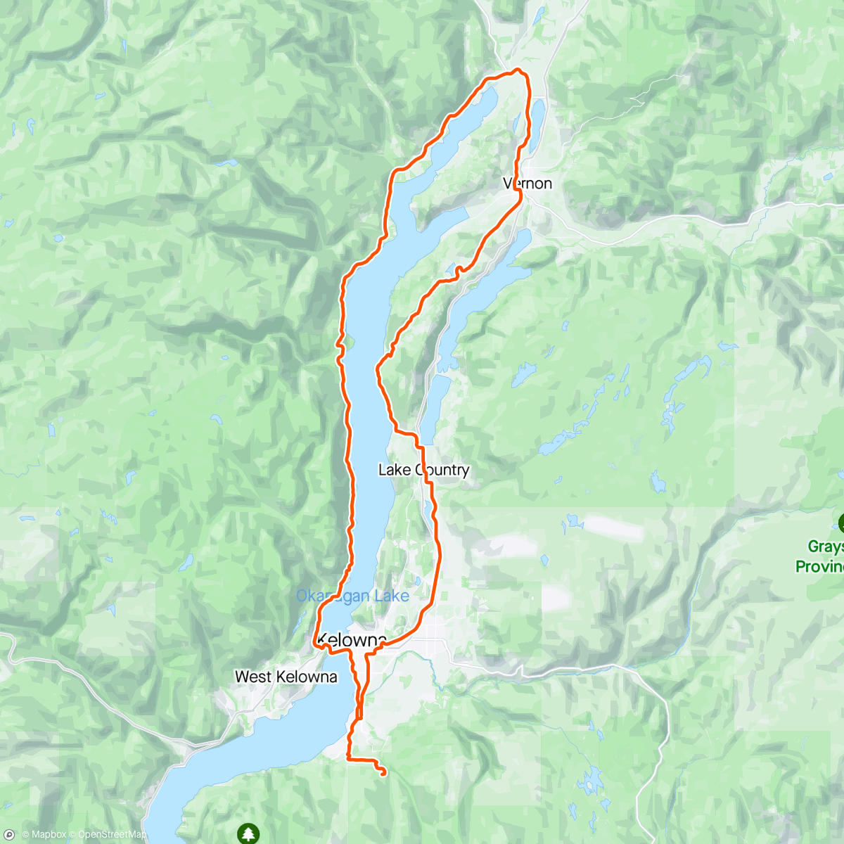 Map of the activity, Kelowna Day 2