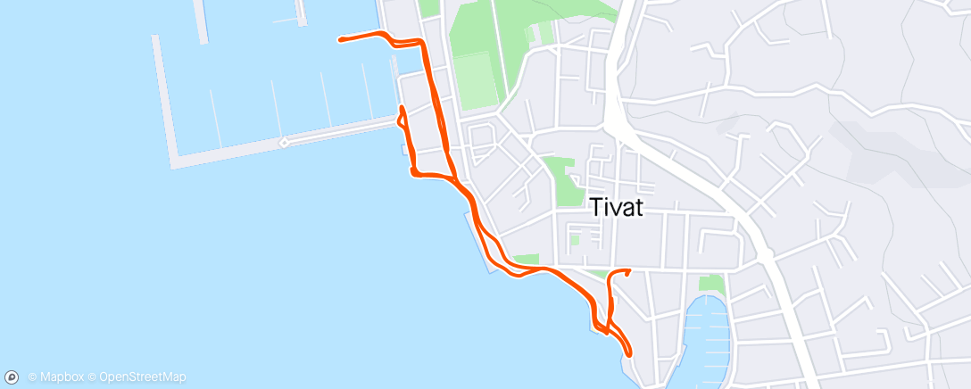Mapa de la actividad (Tivat, Porto Montenegro)