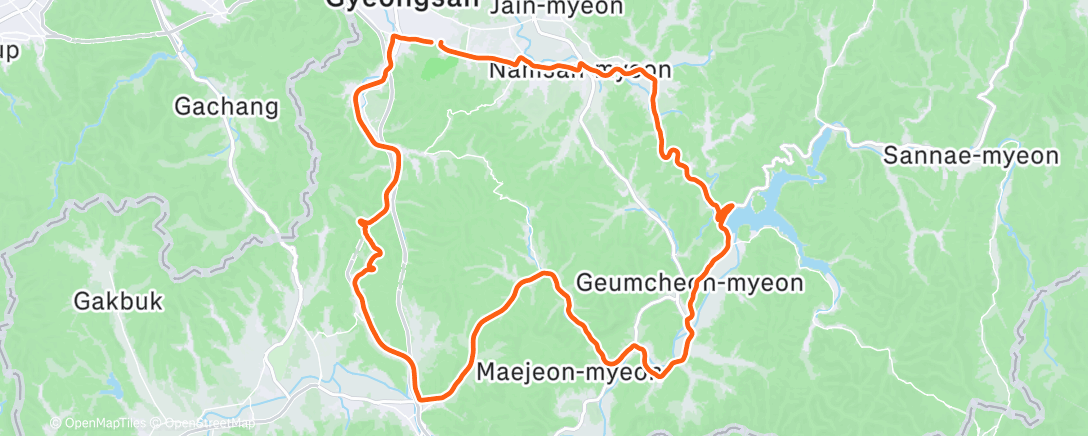 Карта физической активности (Morning Ride)