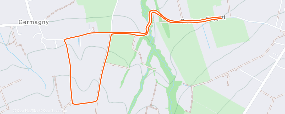 Map of the activity, Afternoon Trail Run