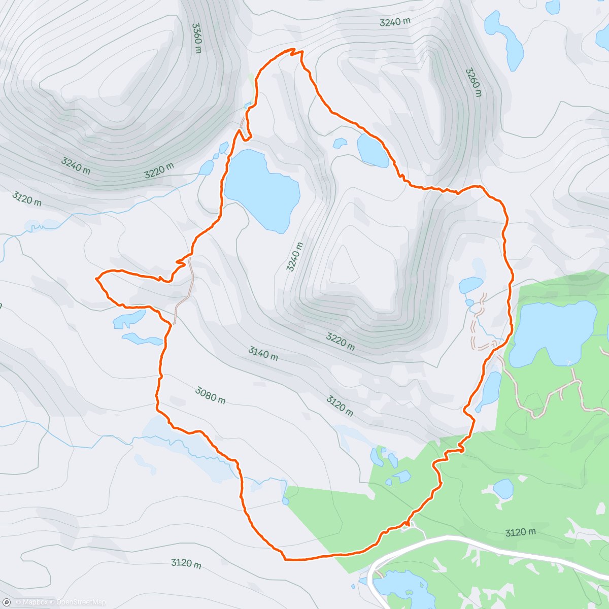 Map of the activity, Hike #2: Pass Lake loop. Uinta Mountains, Utah.