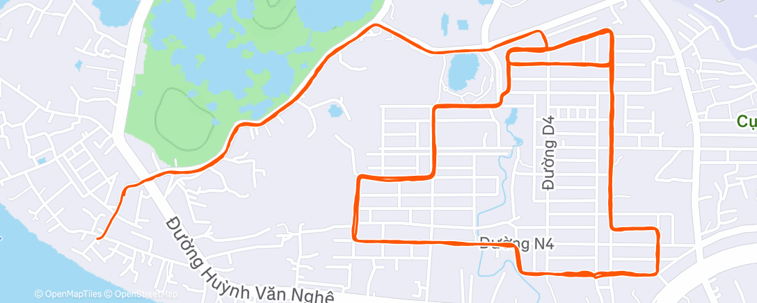 Map of the activity, Morning Run