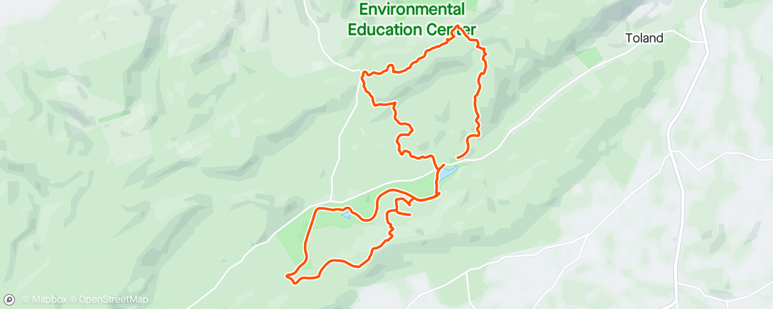 Map of the activity, Extreme bicycle ride