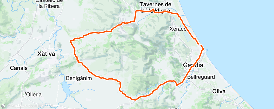 Map of the activity, Sortie vélo le matin