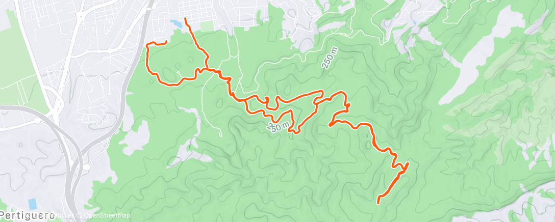 Map of the activity, Correr al aire libre