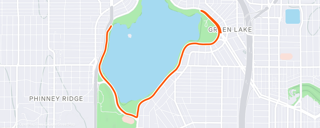 Map of the activity, Afternoon Run