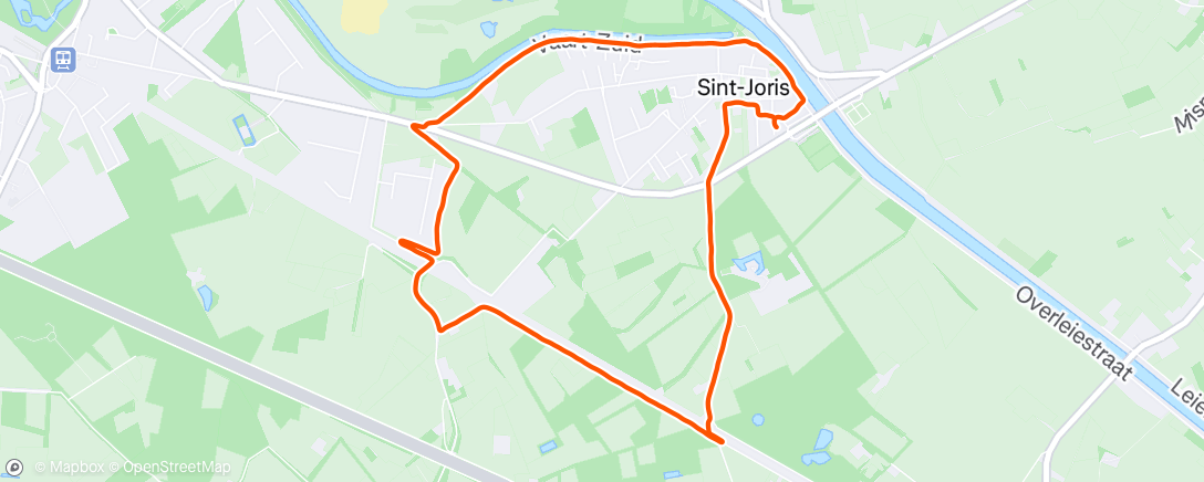 Map of the activity, 🏃‍♂️  langs de kikkers vroeg Mattia