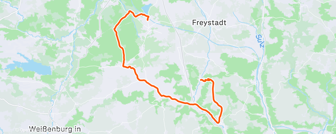 Map of the activity, Afternoon Ride