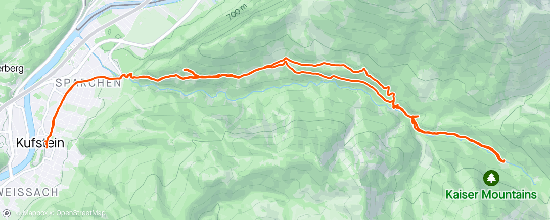 Mapa da atividade, Trailcamp Tag 2: Kaisertal