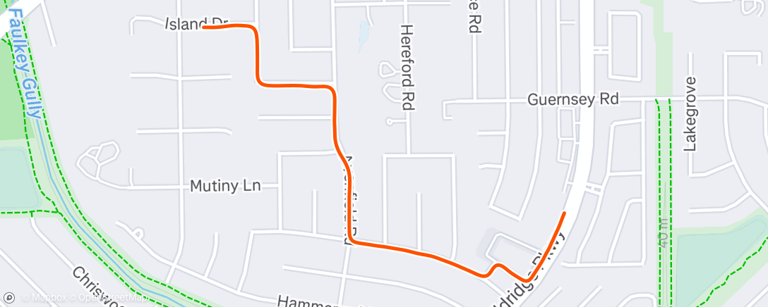 Map of the activity, Lunch Ride