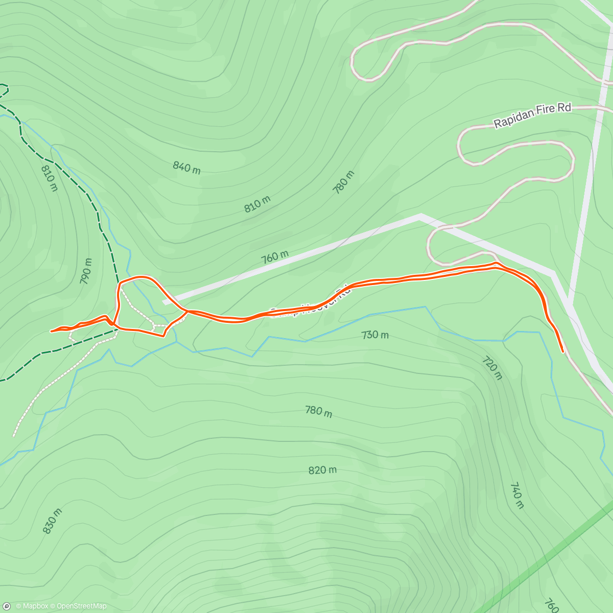 Map of the activity, Mellow Hike