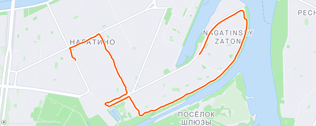Map of the activity, ☁ Вечерний забег