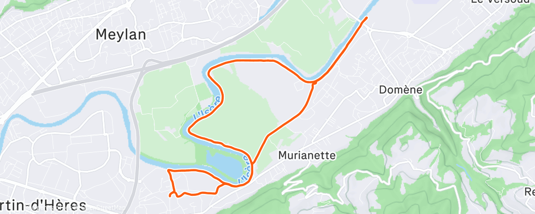 Map of the activity, Afternoon Run